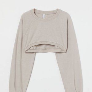 H&M cropped grey sweater